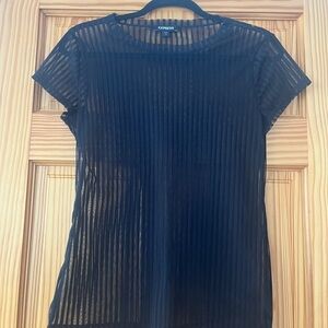 Express Black Short Sleeve Blouse